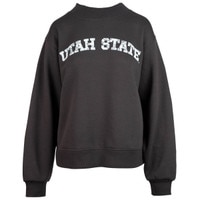 women's utah state bandana brown mockneck sweatshirt